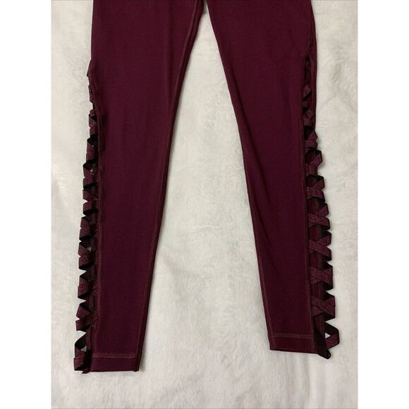 Victoria’s Secret Leggings Small Purple Sport Knockout Tight Full-Length Ribbon - Picture 3 of 7